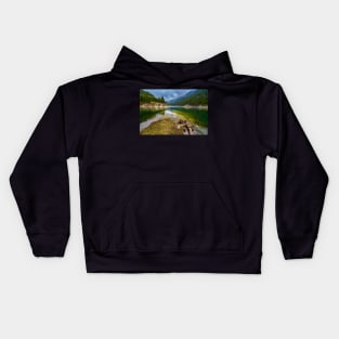 Galbenu lake in Romania Kids Hoodie